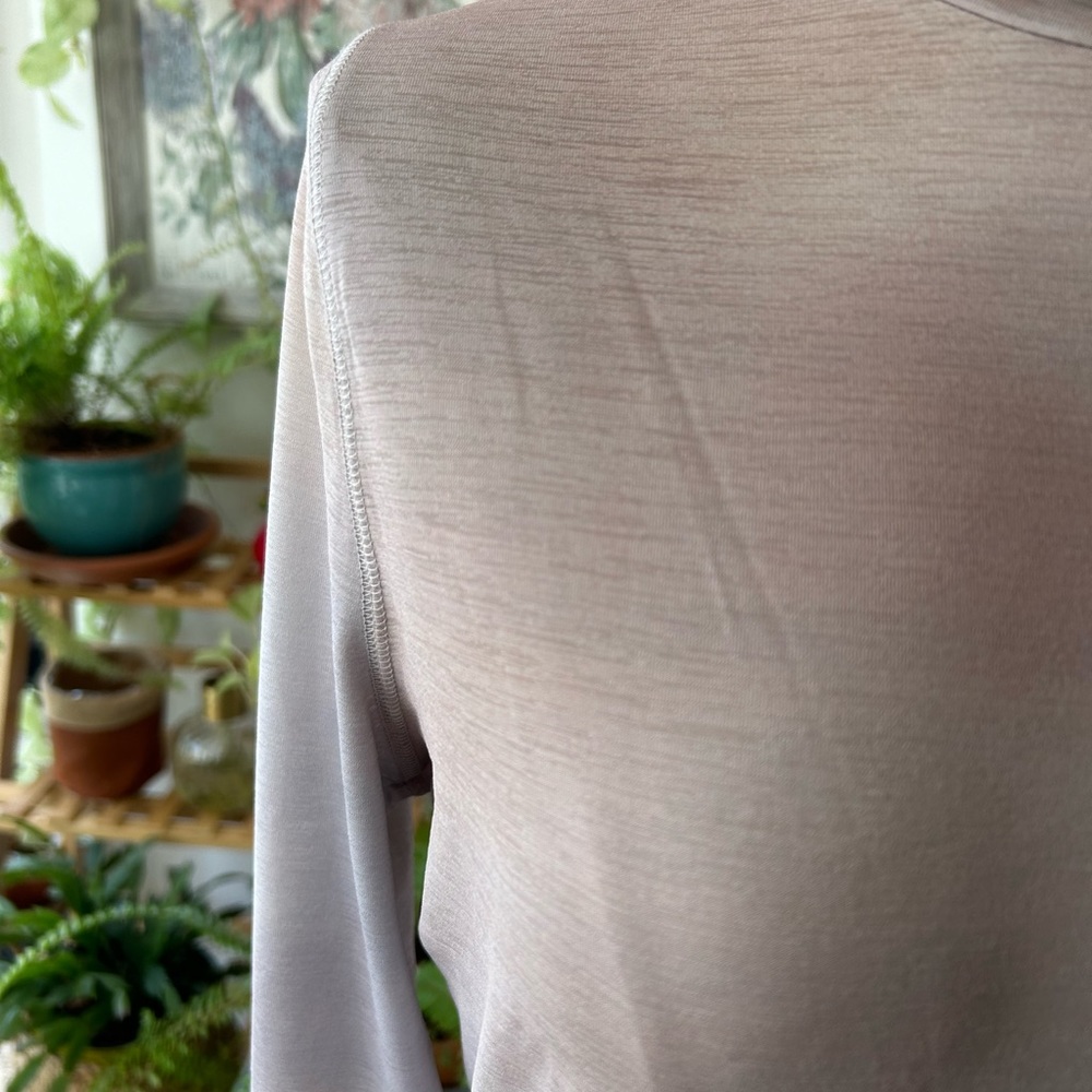 Calia turtle neck sport top long sleeves tie dye look soft colors - Picture 7 of 11
